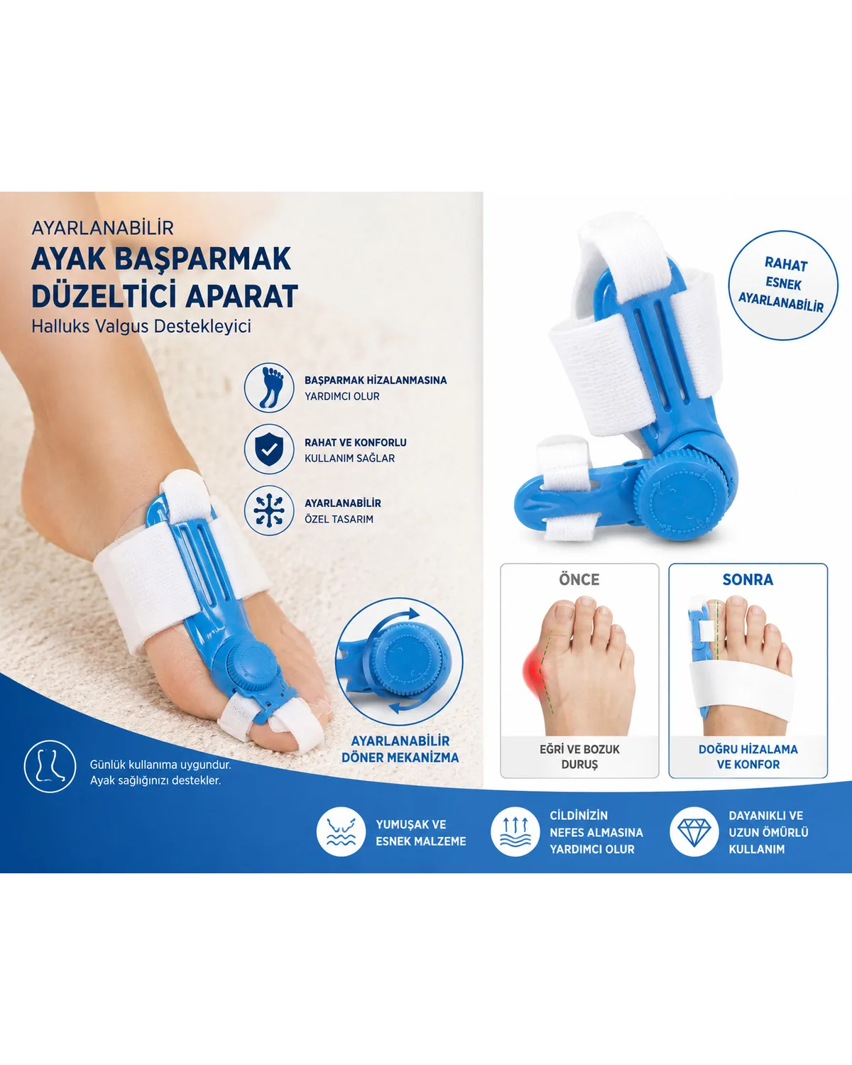 Ayarlanabilir Başparmak Destek Aparatı